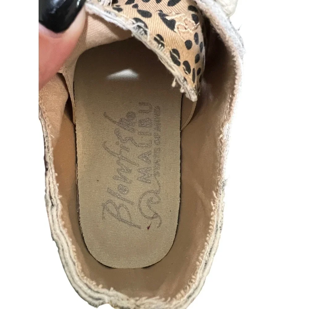 Blowfish Malibu Sneakers Women 8.5M Beachside Low Top Pixie‎ Cheetah Fabric - Picture 9 of 11